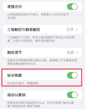 宁波苹果授权维修站分享iPhone轻点无法唤醒怎么办 